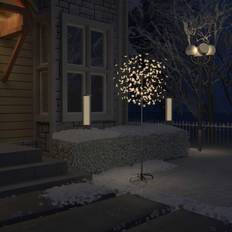 vidaXL 200 LED'er varmt hvidt lys kirsebærblomst 180 cm Juletræ