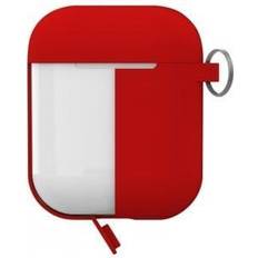 Puro Tilbehør til høretelefoner Puro Silikone Cover Til Apple AirPods (1 & 2. gen. m. Karabinhage Rød