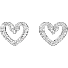 Swarovski Una Heart Studs - Silver/Transparent