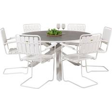 Aluminium Havemøbelsæt Havemøbel Venture Design Copacabana Patio Dining Set, 1 Table incl. 6 Chairs