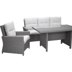 Hynder - Polyrattan Loungesæt Venture Design Brentwood Loungesæt, 1 borde inkl. 2 stole & 1 sofaer