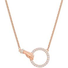 Swarovski Symbolic Hand Necklace - Rose Gold/Transparent