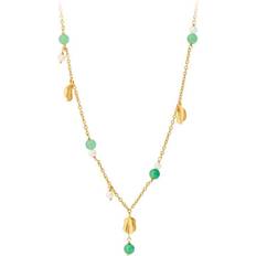 Pernille Corydon Ocean Hope Necklace - Gold/Pearl/Aventurine