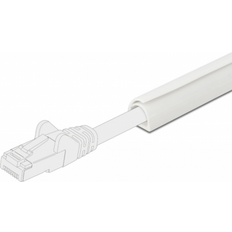 DeLock Kabelhåndtering DeLock Mini plastik kabelkanal, 15x11 mm. hvid, 1.00 meter Dansk PRIS-MATCH!