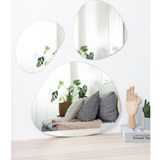 Incado Glas Brugskunst Incado spejlsæt Modern Silver Vægspejl