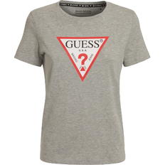 Guess Rund hals Overdele Guess Triangle Logo T-shirt - Light Grey