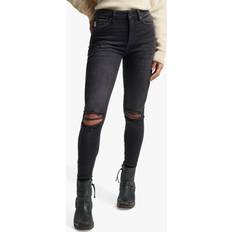 Superdry 28 Bukser & Shorts Superdry High Rise Skinny Jeans - Dark Grey