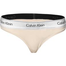 Calvin Klein Beige Tøj Calvin Klein STRING F6136 VJS (Buff Silver, XL)