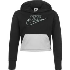 Fleece - Piger Overdele Nike Older Kid's Sportswear Club Fleece Icon Clash - Black/Light Smoke Grey (DJ5915-010)