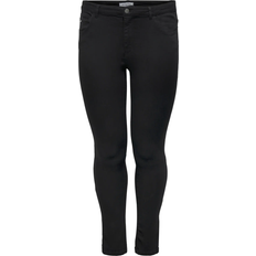 Only 48 - Dame - W36 Bukser & Shorts Only Curvy CarKarla Reg Ankle Zip Skinny Fit Jeans - Black