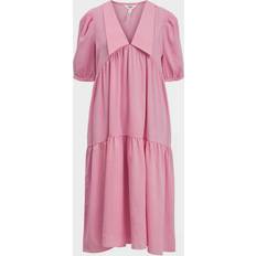Object Pink - Polyester Tøj Object Objalaia Midi Long Dress - Begonia Pink