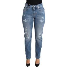 Dolce & Gabbana 40 Bukser & Shorts Dolce & Gabbana DG Tattered Skinny Denim Cotton Blend Jeans IT48