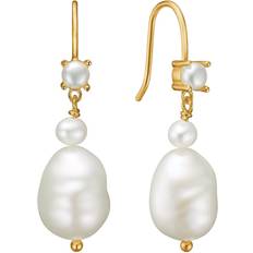 Carrément Beau Hängende Earrings - Gold/Pearls