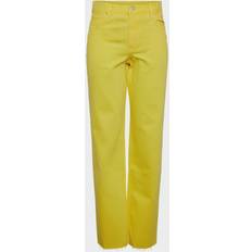 Pieces Bomuld - Gul Bukser & Shorts Pieces Pcmolly Hw Denim Pants D2D De High waisted jeans