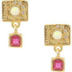 Hultquist Earring - Gold/Pink/Transparent