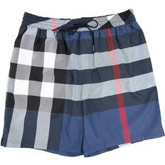 Burberry Badebukser Burberry Exaggerated Check Drawcord Swim Shorts - Carbon Blue