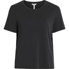 Object Dame T-shirts & Toppe Object Annie Round Neck T-shirts - Black