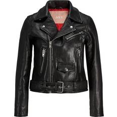 Jack & Jones Dame Overtøj Jack & Jones Biker Leather Jacket - Black