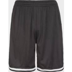 Urban Classics Hvid Bukser & Shorts Urban Classics Stripes Mesh Shorts Black/White