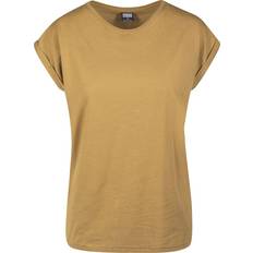 Urban Classics Dame - Grøn T-shirts & Toppe Urban Classics Ladies Extended Shoulder Tee - Sand