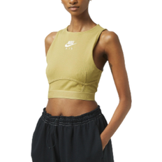 Nike Dame - Gul - XXL T-shirts & Toppe Nike Women's Air Ribbed Tank - Green