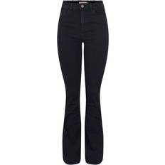 Dame - Grå - XS Jeans Pieces Peggy Højtaljede jeans med svaj
