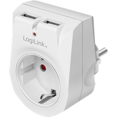 LogiLink Stikkontakter & Afbrydere LogiLink Socket adapter 1x CEE 7/3 2x USB-A