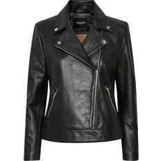Soaked in Luxury Polokrave Tøj Soaked in Luxury Leather Jacket - Black