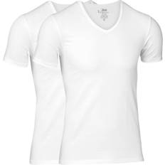 Bomuld - Herre Overdele JBS V-Neck T-shirt 2-pack - White
