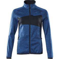 Dame - Elastan/Lycra/Spandex - XXL Sweatere Mascot Half Zip Fleece Jumper - Azure Blue/Dark Navy