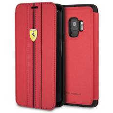 Ferrari Covers med kortholder Ferrari Fodral Galaxy S9 Röd