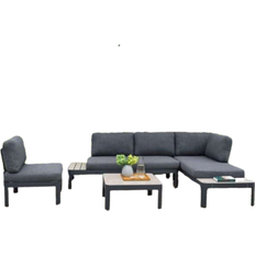 Aluminium - Naturfarvet Loungesæt Havemøbel ScanCom Catarina Loungesæt, 1 borde inkl. 1 stole & 2 sofaer