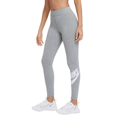 Nike 54 - Dame Tights Nike Women's Sportswear Essential High Rise Leggings - Dark Grey Heather/White