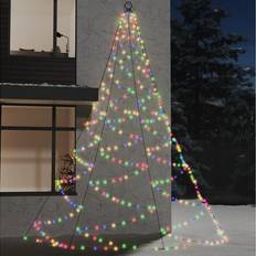 vidaXL LED-juletræ til væg med metalkrog 720 LED'er 5 m flerfarvet Juletræ