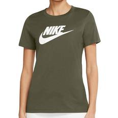 32 - Grøn T-shirts Nike Women's Essential Icon Futura T-shirt - Green/White
