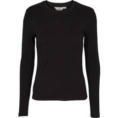 Basic Apparel Dame Tøj Basic Apparel Ludmilla Long Sleeve T-shirt - Black
