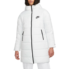 26 - Dame - Polyester Jakker Nike Sportswear Therma-FIT Repel Synthetic-Fill Hooded Parka Women's - Summit White/Black