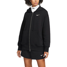 12 - Dame - XXS Sweatere Nike Sportswear Phoenix Fleece Oversized Full-Zip Hoodie Women's - Black/Sail