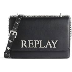 Replay Sort Tasker Replay Women's Fw3000 Handbag, 098 Black, L 25 X H 17 X 7 D cm