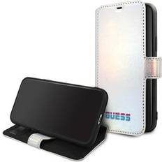 Guess Læder/Syntetisk Covers med kortholder Guess Neu Iridescent Book Case for Apple iPhone 11 Pro Silver