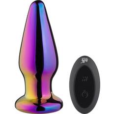 Dream Toys Glamour Glass Remote Control Tapered Butt Plug