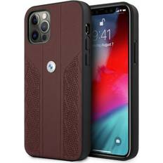 BMW Rød Mobilcovers BMW Etui BMHCP12LRSPPR iPhone 12 Pro Max 6,7 czerwony/red hardcase Leather Curve Perforate