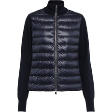 Moncler 46 Tøj Moncler Quilted Down & Knit Cardigan in 778 778