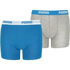 Puma Blå Undertøj Puma Boy's Basic Boxer 2 Pack - Blue/Grey (935454-02)