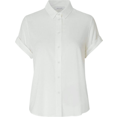 Samsøe Samsøe Hvid Skjorter Samsøe Samsøe Majan Short Sleeve Shirt - Clear Cream