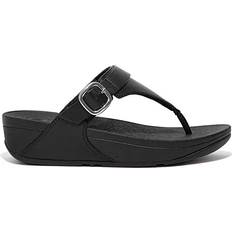 Fitflop Hjemmesko & Sandaler Fitflop Adjustable Leather Toe-Posts - All Black