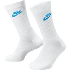Nike Blå - Polyester Strømper Nike Sportswear Everyday Essential Crew Socks 3pack - White