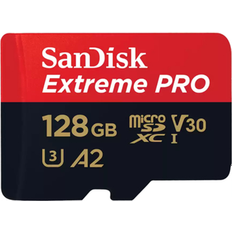 128 GB Hukommelseskort & USB Stik SanDisk Extreme Pro microSDXC Class 10 UHS-I U3 V30 A2 200/90MB/s 128GB