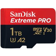 1 TB - Class 10 - V30 Hukommelseskort & USB Stik SanDisk MicroSDXC Extreme Pro 1TB 200MB/s A2 V30 UHS-I C10