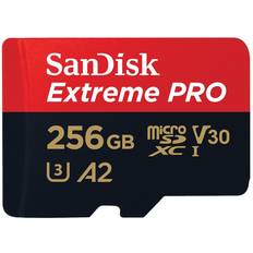 V10 Hukommelseskort & USB Stik SanDisk Extreme Pro microSDXC Class 10 UHS-I U3 V30 A2 200/140MB/s 256GB